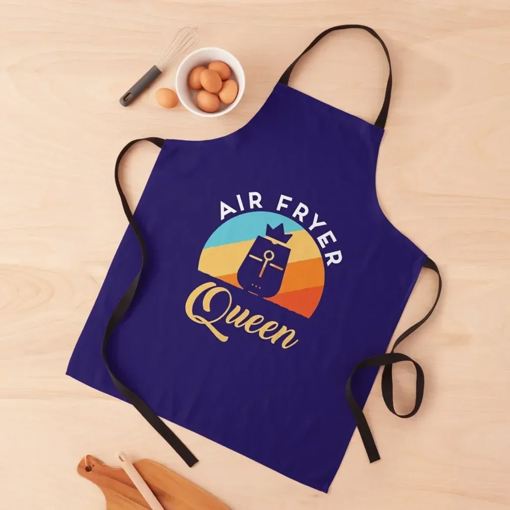 

Air Fryer Queen Apron Things For The Kitchen Chef Uniform Woman work ladies Apron