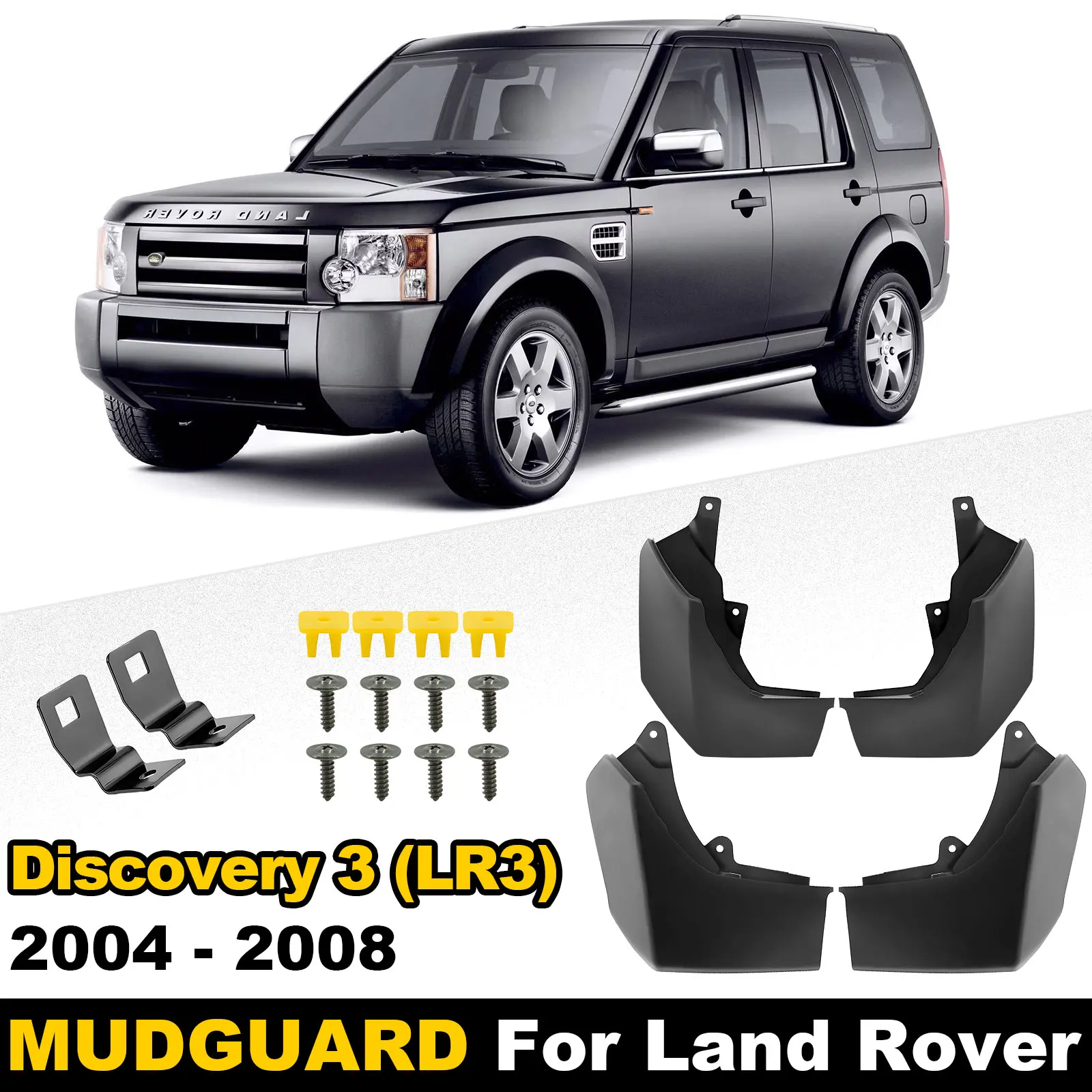 Car Mud Flaps For Land Rover Discovery 3 LR3 2004 2005 2006 2007 2008 Mudguard Front Rear Wheel Fender Splash Guards Mudflaps