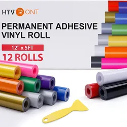 Htvaton 8/12 pz 12 x5ft Multi colore adesivo permanente rotoli di vinile per mestiere fai da te tazza di vetro cassa del telefono Decor regalo di natale