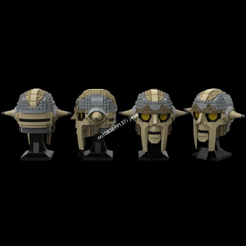 New 635Pcs Famous Space Wars Series Movie Moc Character Head Helmet Model Custom Puzzle Diy Creative Ideas Kid Toy Birthday Gift