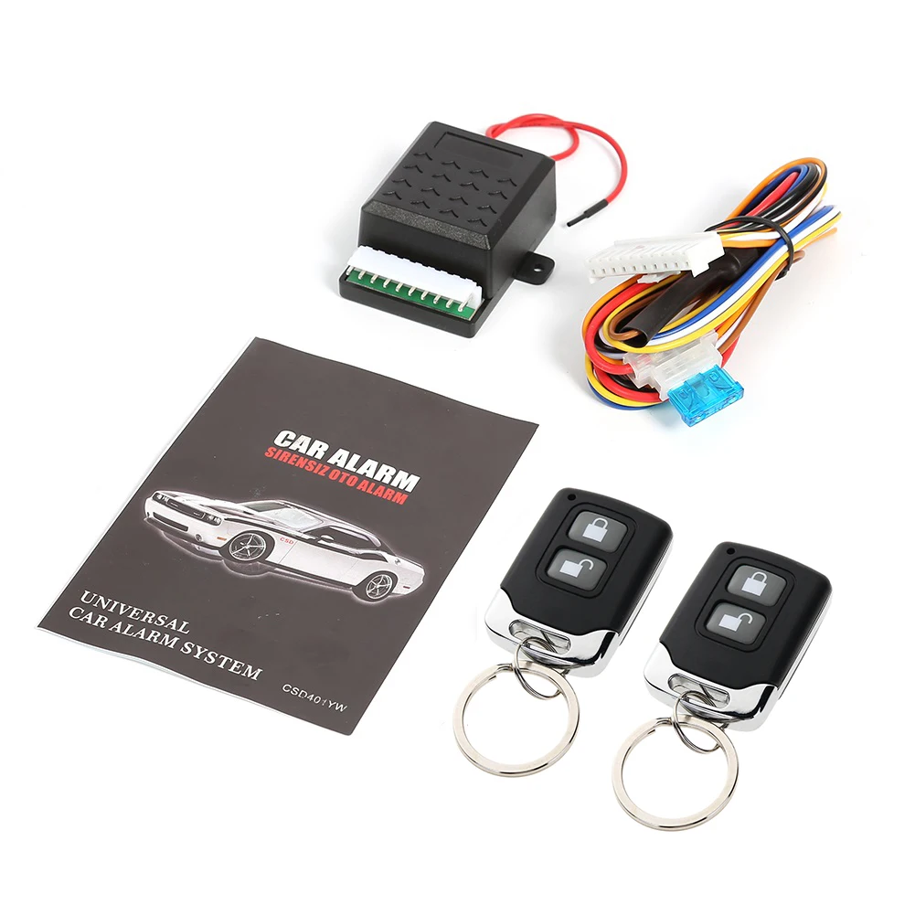 12V Auto Keyless Entry Alarm System Car Remote Central Door Lock Kit 433.92MHz 401/T242 Keyless Entry System Central Locking