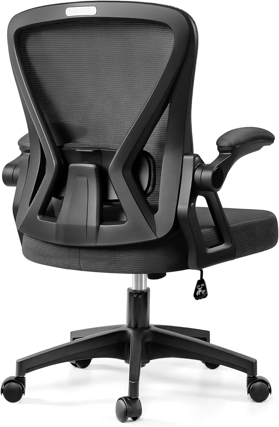 Ergonomic Home Computer Desk Chairs, Comfy Breathable Mesh Chair with Adjustable Lumbar Support Flip-up Armrests