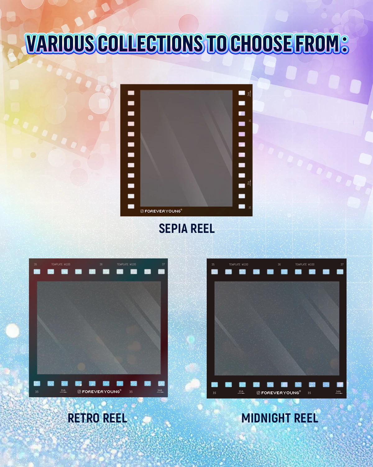 Foreveryoung ZoneMaster 1 Reusable Diamond Painting Section Release Film, 8 Classic Patterns