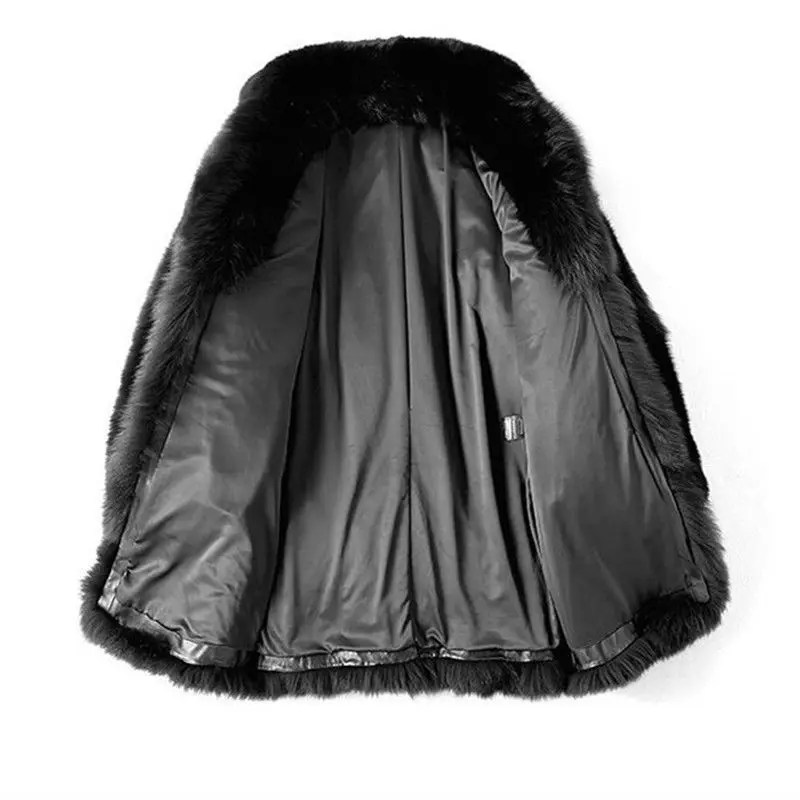 Neue Winter männer Fuchs Pelzmantel Nerz Mantel Für Männliche Warm Halten Kleidung Koreanische Hübsche Flut Mode Business Casual Lange jacken