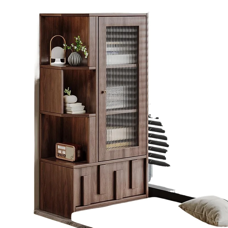 Bay window storage cabinet, solid wood locker