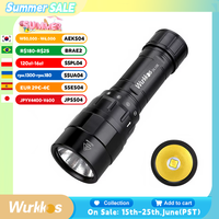 Wurkkos DL10R 21700 Scuba Diving Torch 4500LM Rechargeable XHP70.2 LED Lamp Underwater Lantern IPX8 Fishing Light Rotary Switch