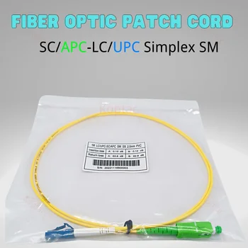10 adet/grup Simplex LC/UPC-SC/APC Fiber Jumper optik Fiber yama kablosu 1m/2m/3m/5m/10m ceket FTTH Jumper kablo
