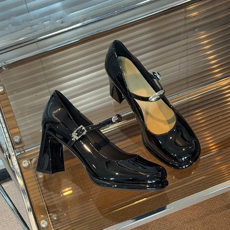 

Женские туфли Мэри Джейн 2026: Новинка весенне-осеннего сезона, ретро-стиль, на толстом каблуке, водонепроницаемые, на платформе, в японском стиле, для модниц