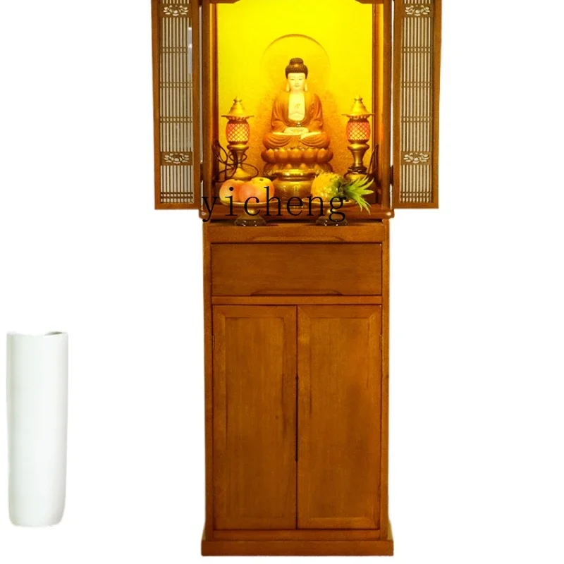 XL Solid Wood Shrine Altar Household Altar Fairy House Shrine Buddha Stand