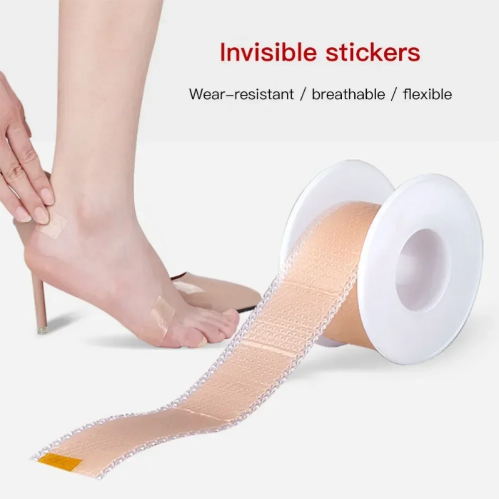 1Roll Silicone Gel Invisible Anti-wear Tape Protect The Heel Tool Female High-Heeled Shoes Anti-wear Heel Sticker Foot Care Tool