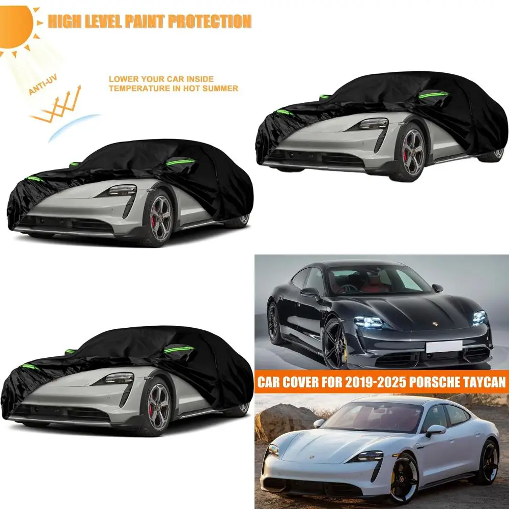 

All-Weather 6-Layer Custom-Fit Car Cover with Zipper Door and Charging Port Protection for 2019-2025 Models