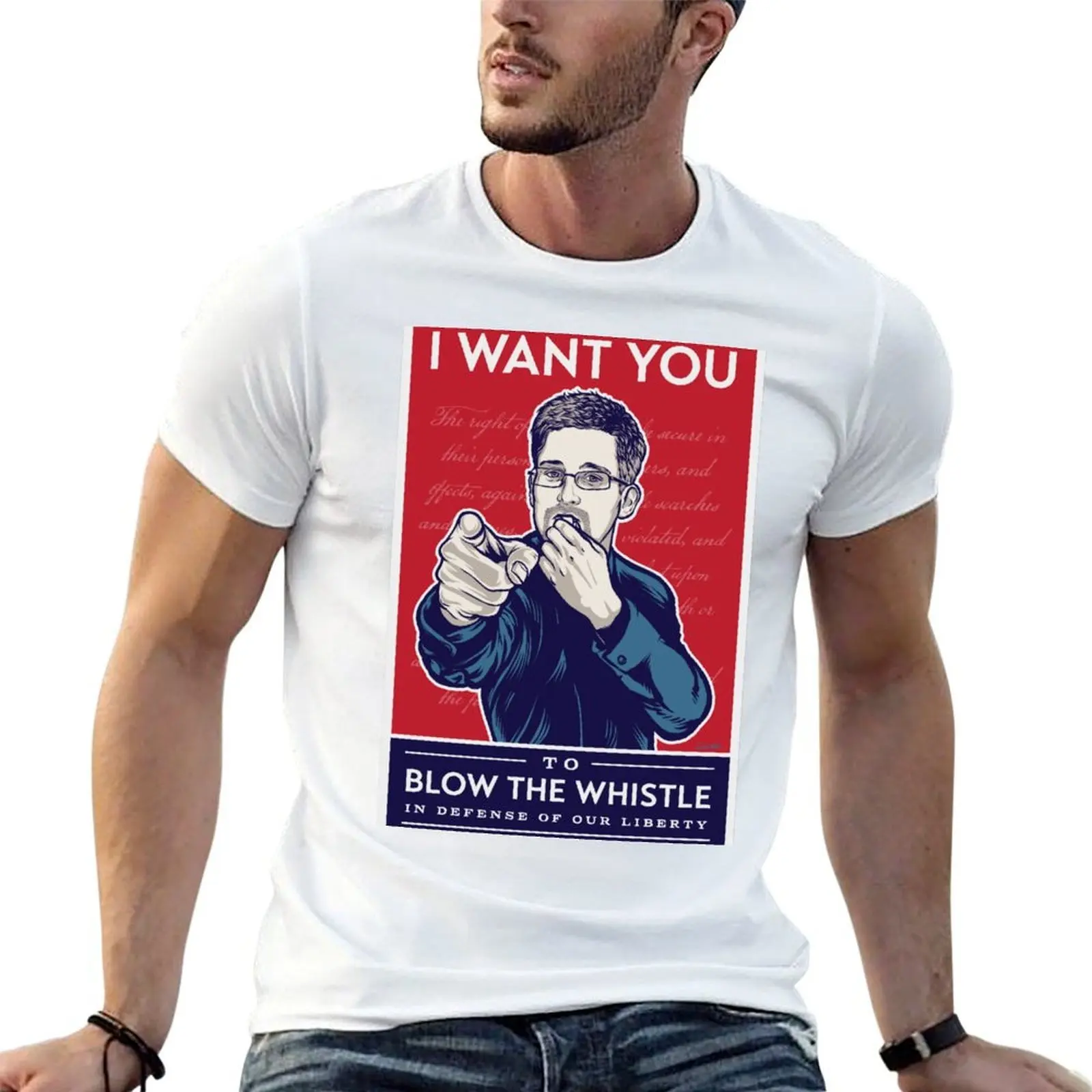 

Edward Snowden I Want You T-Shirt man t shirt cotton high quality man t shirt luxury T-Shirt