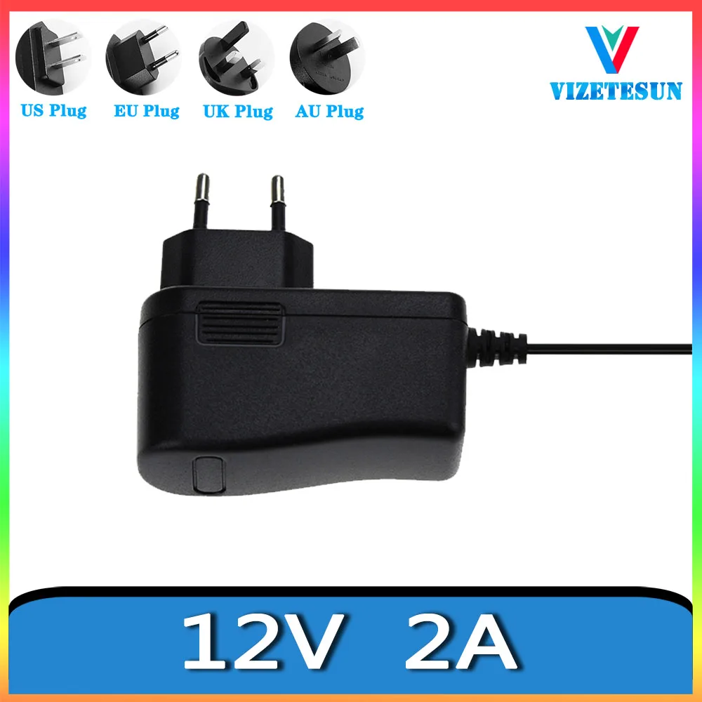 12V 2A Massage Pillow Cushion Power Adapter 12V 2000MA Regulated Power Cord DC 5.5*2.1MM