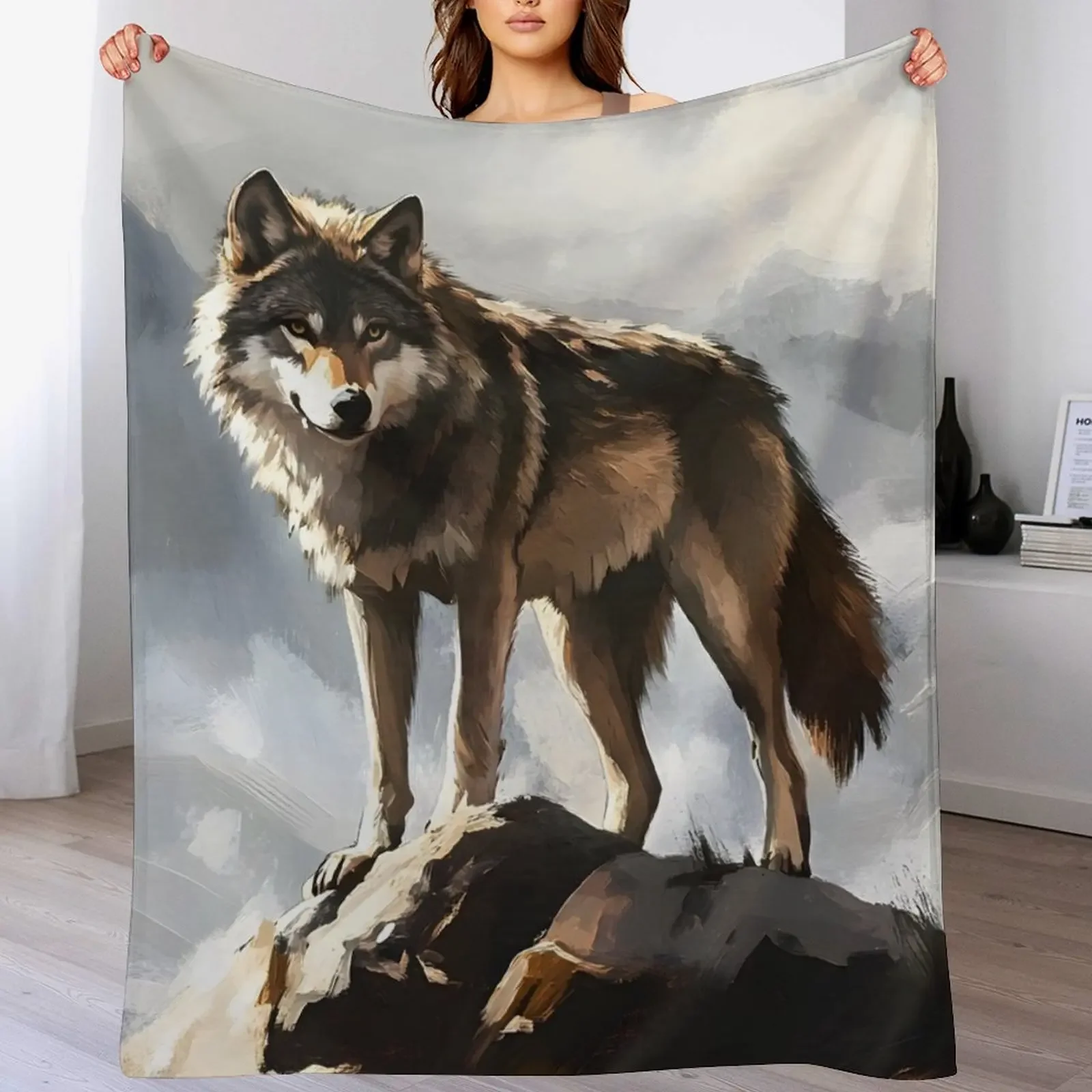 

wolf Throw Blanket Modern Design Soft Blanket for Home Decor