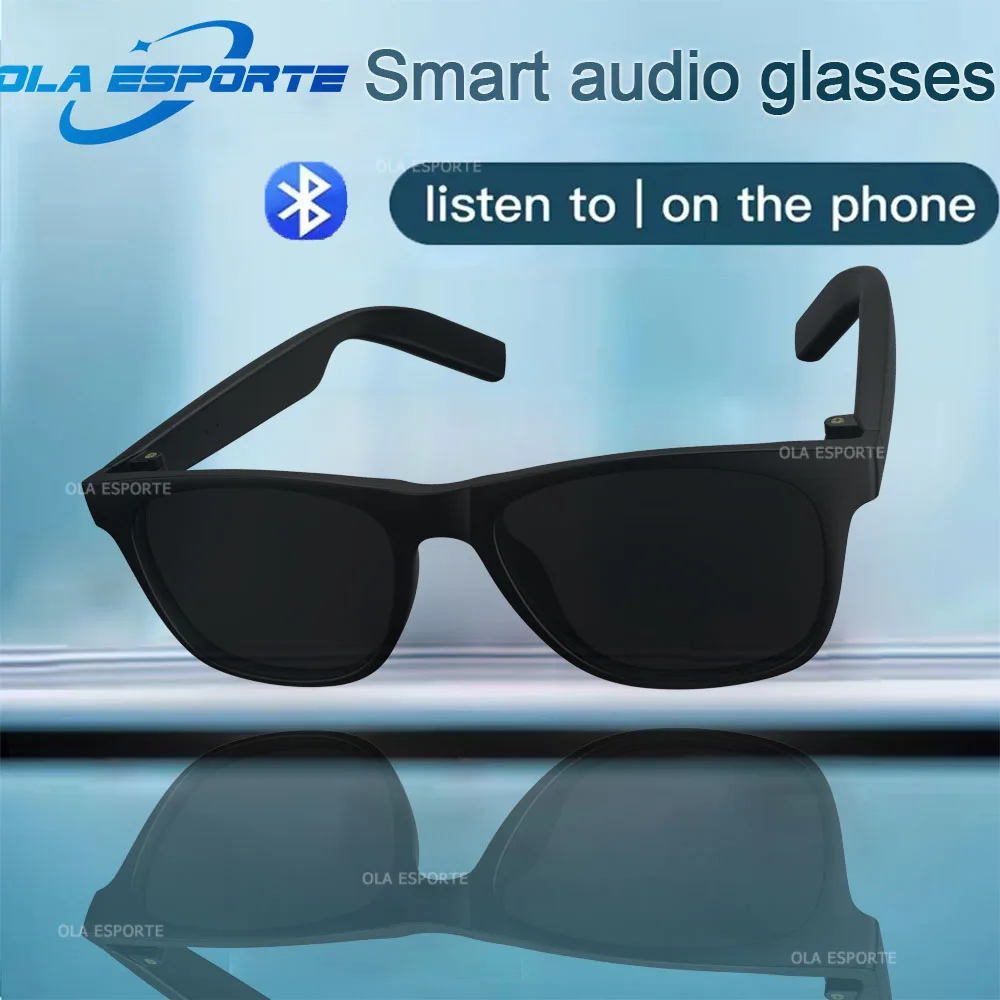 Gafas inteligentes Gafas de sol inalámbricas con Bluetooth Micrófono incorporado Altavoces Compatible con asistente de voz y táctiles Vidrio para hombres y mujeres