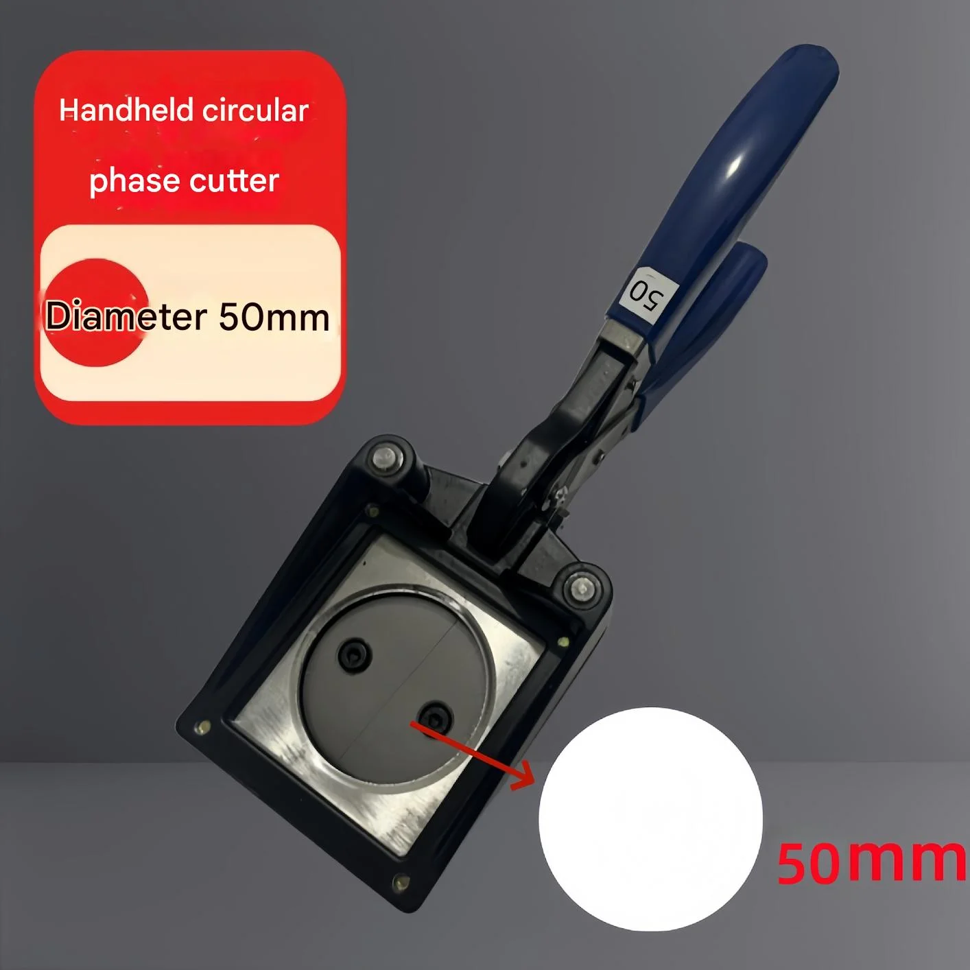 Handmatige ronde stansmachine 10mm-50mm, foto-snijder, stans voor papier, visitekaartjes, knutselwerk, doe-het-zelf projecten