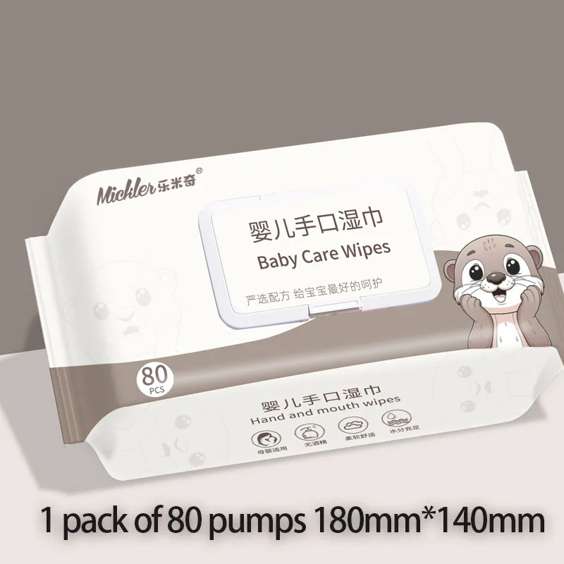 Suitable for babies with 80 pumping large packs of household cleaning hand and mouth wipes