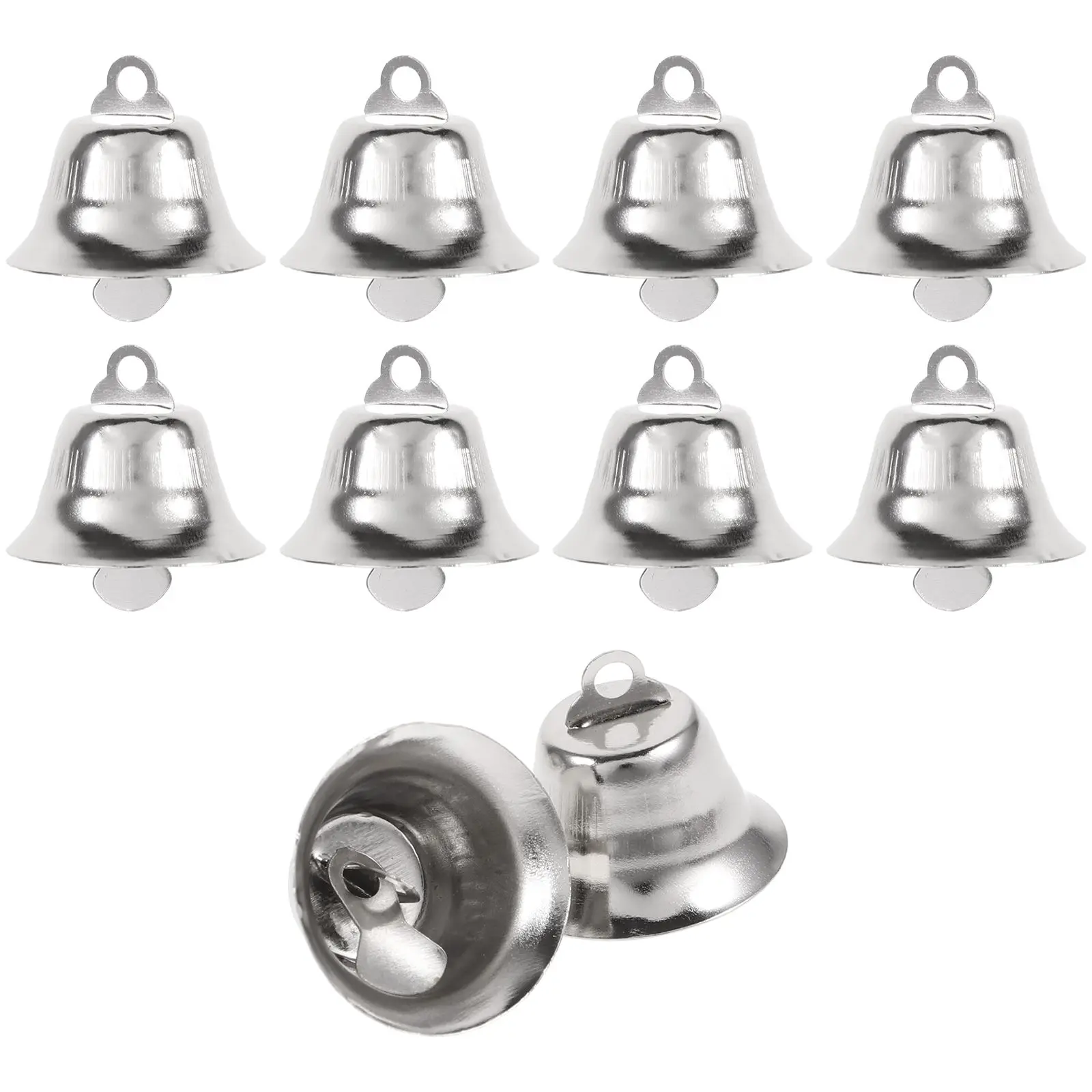

20pcs Mini Bell Accessories Durable Metal Jingle Bells Silver Christmas Tree naments Decorations Holiday Gifts