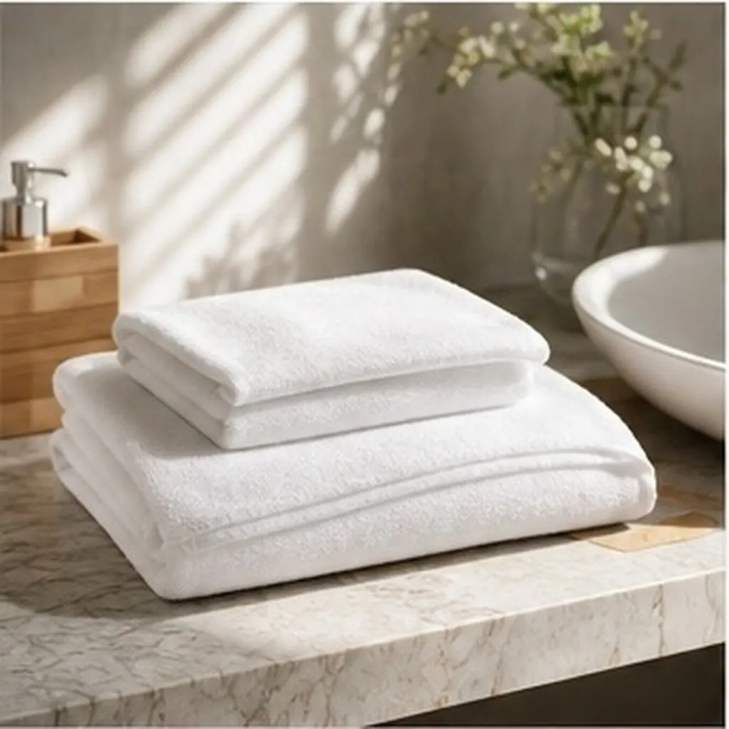 4Pcs Cotton Bath Towel Set White Large Soft Absorbent Spa Hotel Quality Towels for Bathroom Shower Home Bath Towel Set