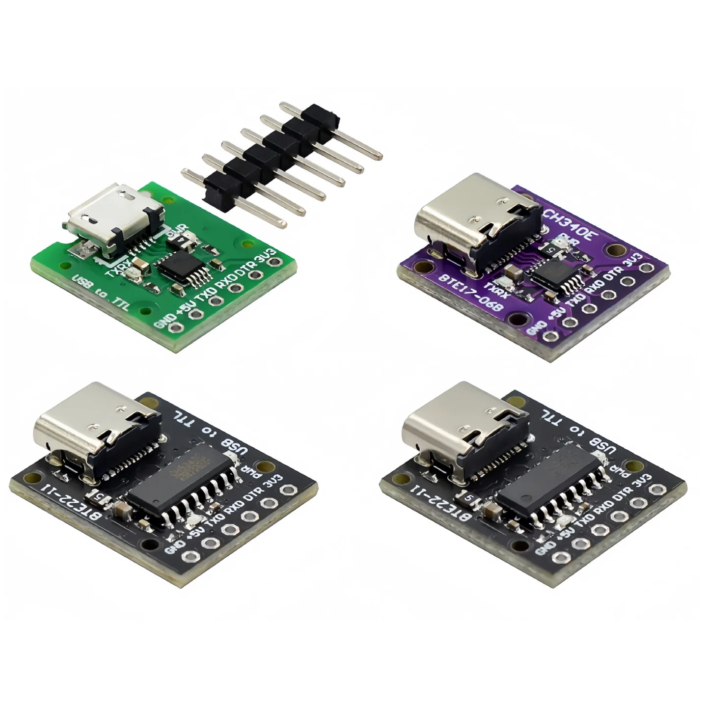 Die USB-zu-TTL-Module CH340E, CH340C und CH9340C können als PRO MINI-Downloadgeräte verwendet werden. – Detail 2
