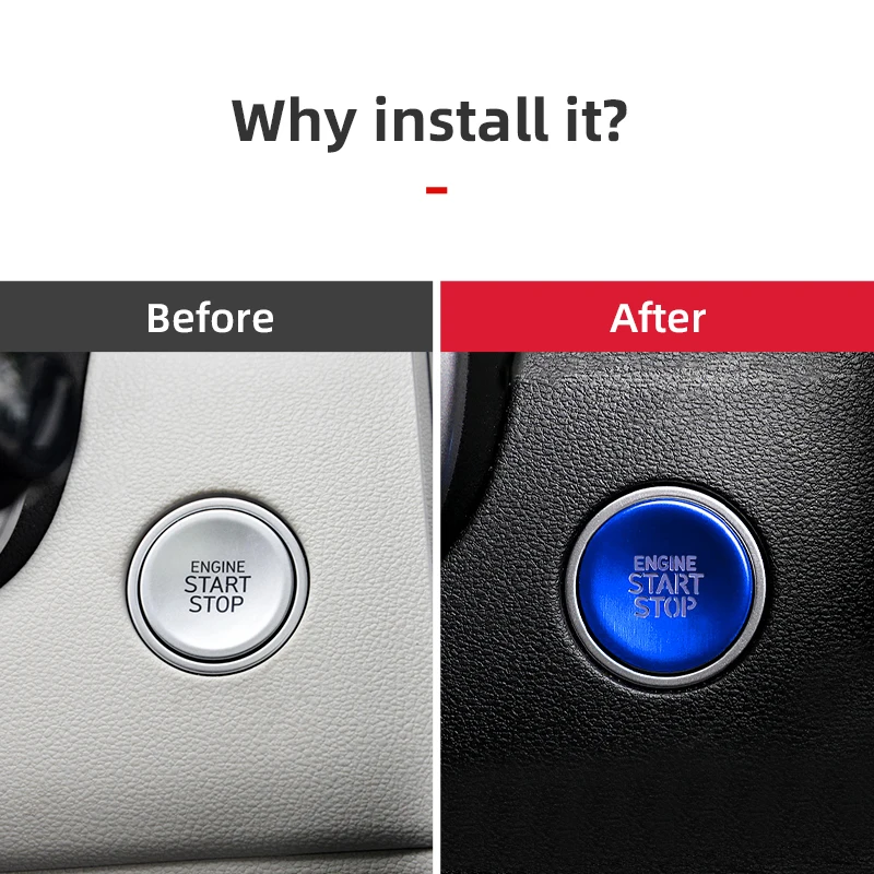 Car One-click Start Stop Button Protective Cover Engine Ignition Panel Trim For Hyundai Tucson NX4 2021 2022 2023 Hybrid N Line