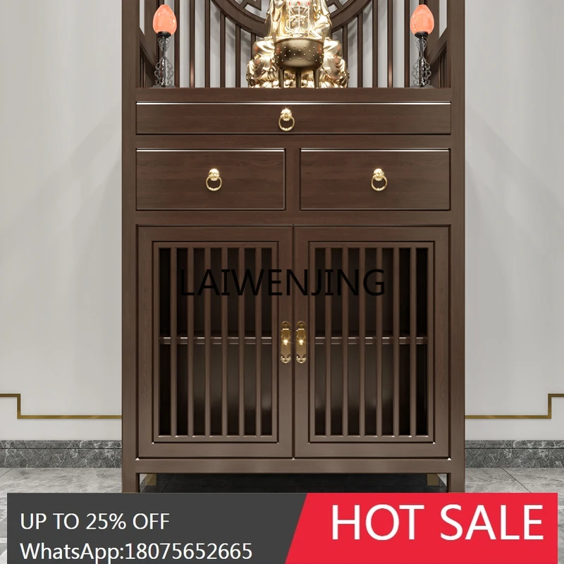 MJY New Chinese Solid Wood Shentai Tribute Table God of Wealth Zhongtang Customized Buddha Cabinet Supply Table