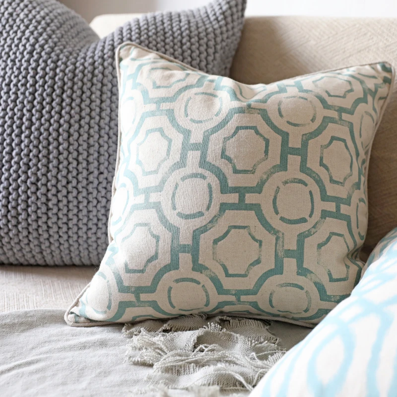 

Современная простая наволочка в американском деревенском стиле, из хлопка и льна, с принтом, для поясничной подушки, дивана, кровати, подголовника