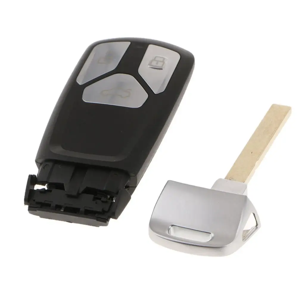 Key Case Cover Replacement Black Fob Shell for Audi A4 B9 Q5 Q7 S5 SQ7 TT A5 2016 2017 2018 Accessories