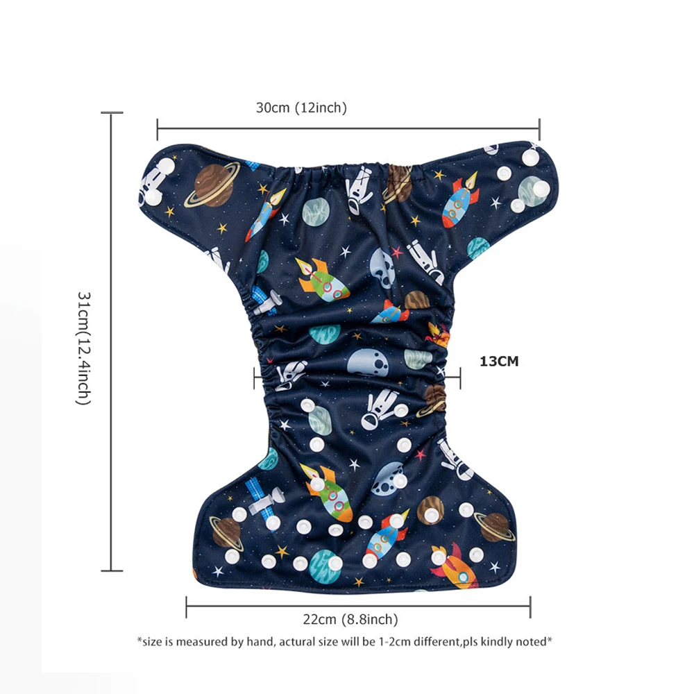 Cute Cartoon Print Reusable Infant Cloth Diaper Eco-friendly Nappy Washable Toilet Training Pant Baby Shower Gift For Newborn