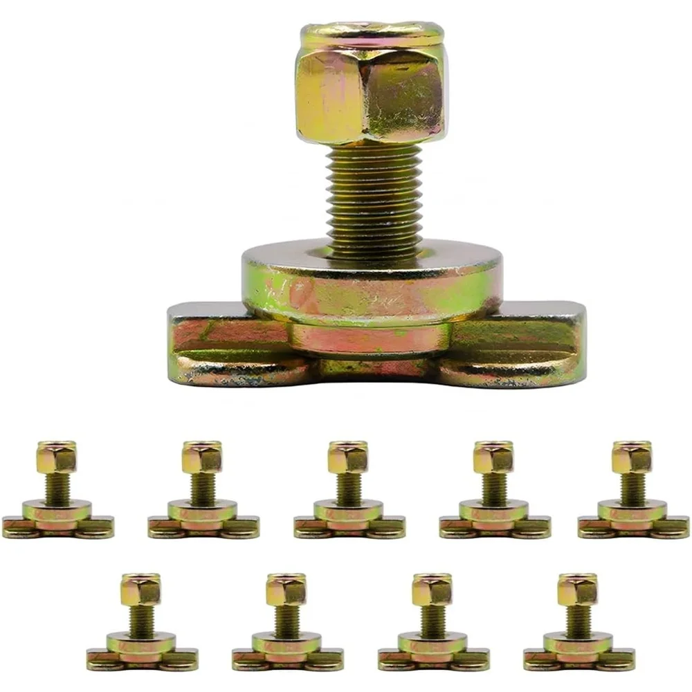 

10pcs L Track Threaded Bolt Double Stud Fitting Used with L-Rail Guides for Truck Bed Trailer Cargo