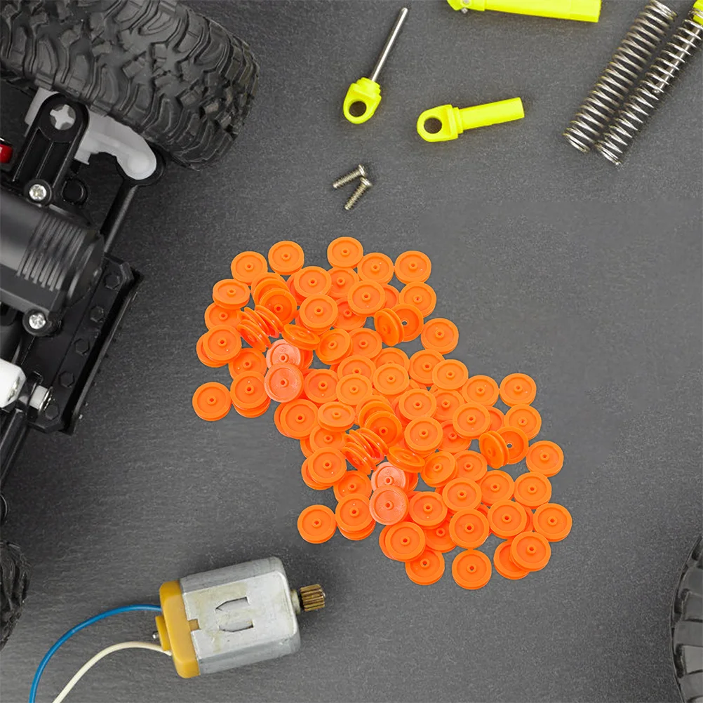 50 Pcs Plastic Pulley Light Adapter Small Multifunction Belt Mute Construction Toys Cable Kit