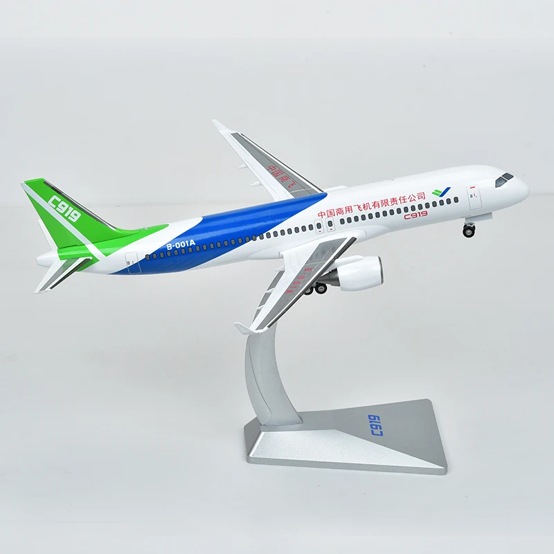 

1: 100 Scale Commercial C919 Aircraft Model Alloy Solid Simulation Aircraft Collection Toys Gifts