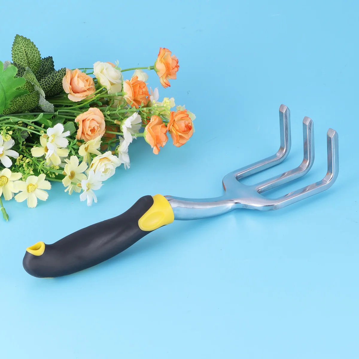 

Garden Tool Rake Aluminium Alloy Rust Resistant Ergonomic Handle Soil Loosening Weeding Hand Tools For Planting Gardening