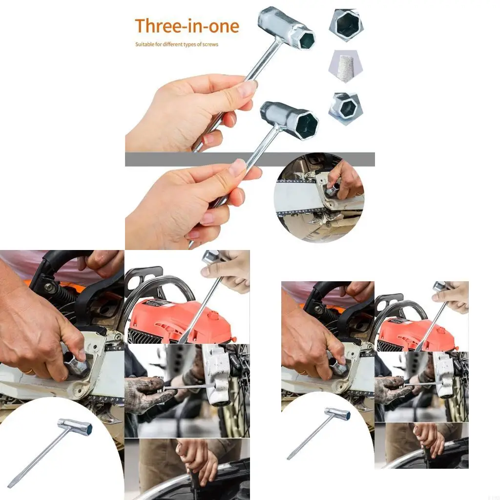 F19B 4Pcs 13mm-19mm Sparks Plug Socket Wrench Stainless Steel Spanner for Gasolines