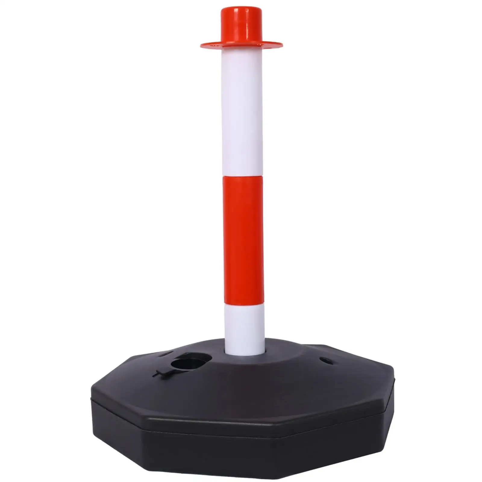 

4 Pack Traffic Delineator Post Cones with Fillable Base, Adjustable Plastic