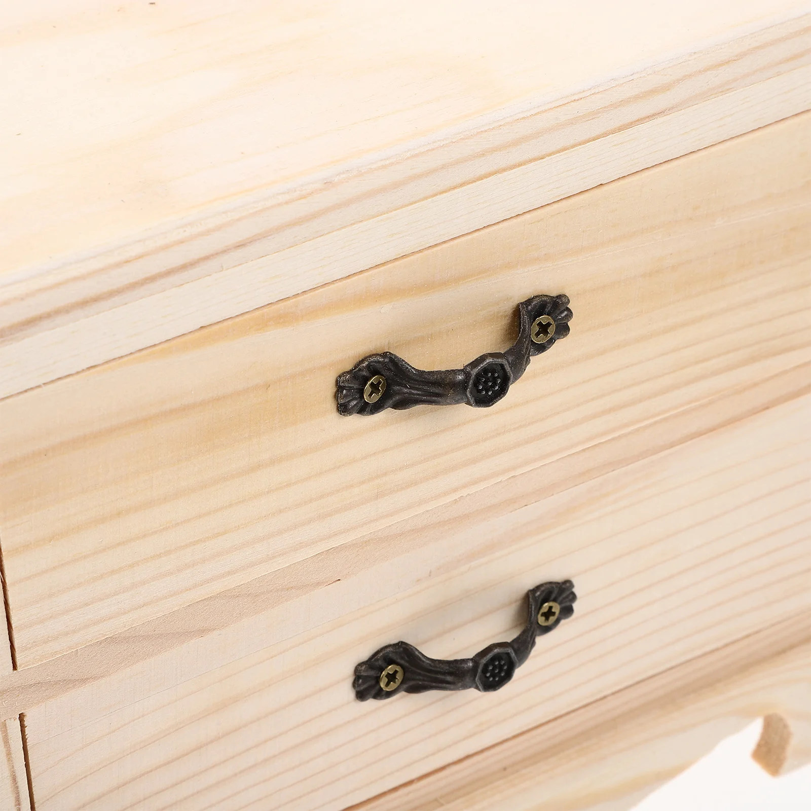

Wooden Jewelry Box Organizer Natural Wood Color Durable Handmade Wooden Storage Container Practical Home Jewelry Box