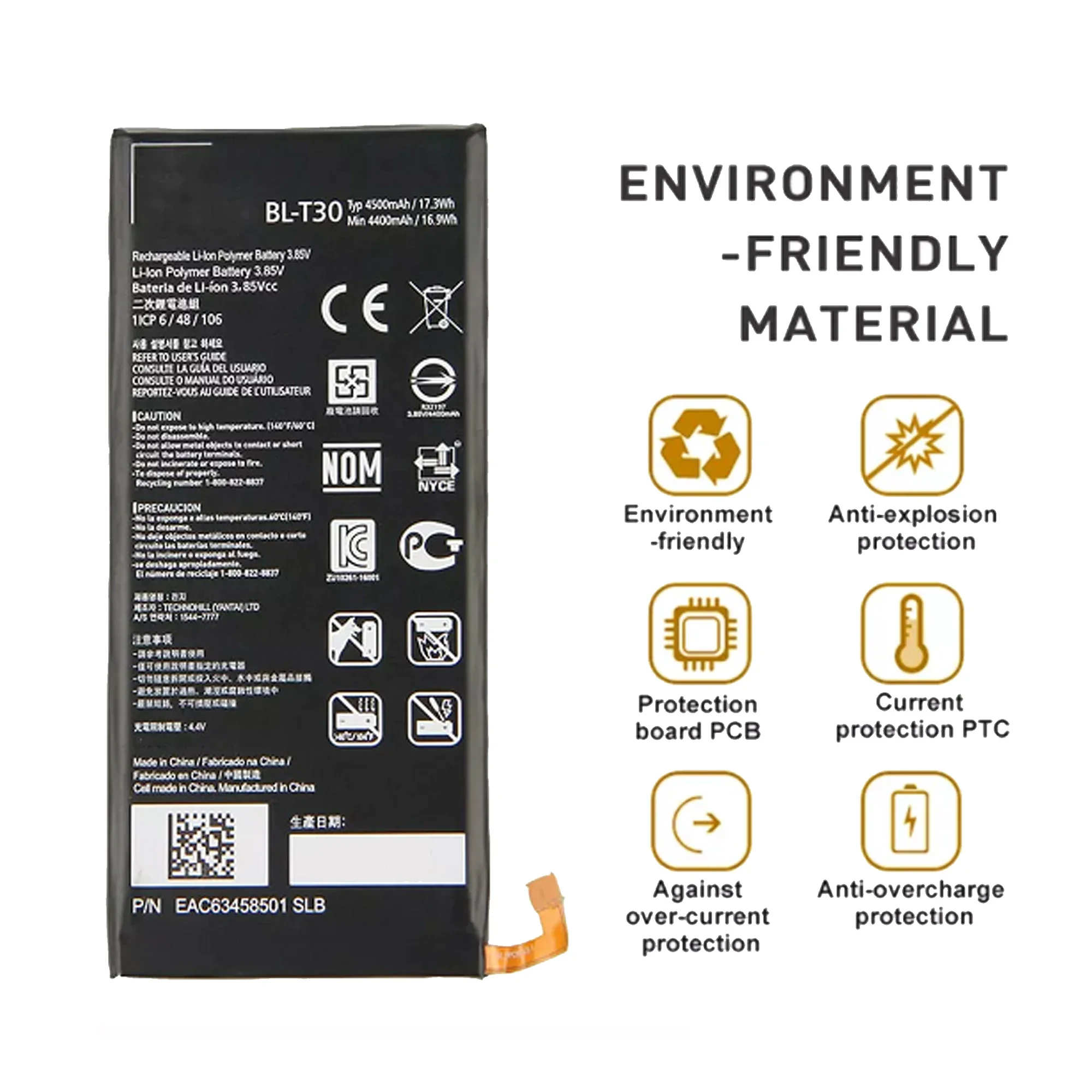 BL-T30 T30 Battery For LG X Power 2 II L64VL M320F M320N M322 L63BL K10 Power M320 M320DSN M320TV Repair Part Original Capacity