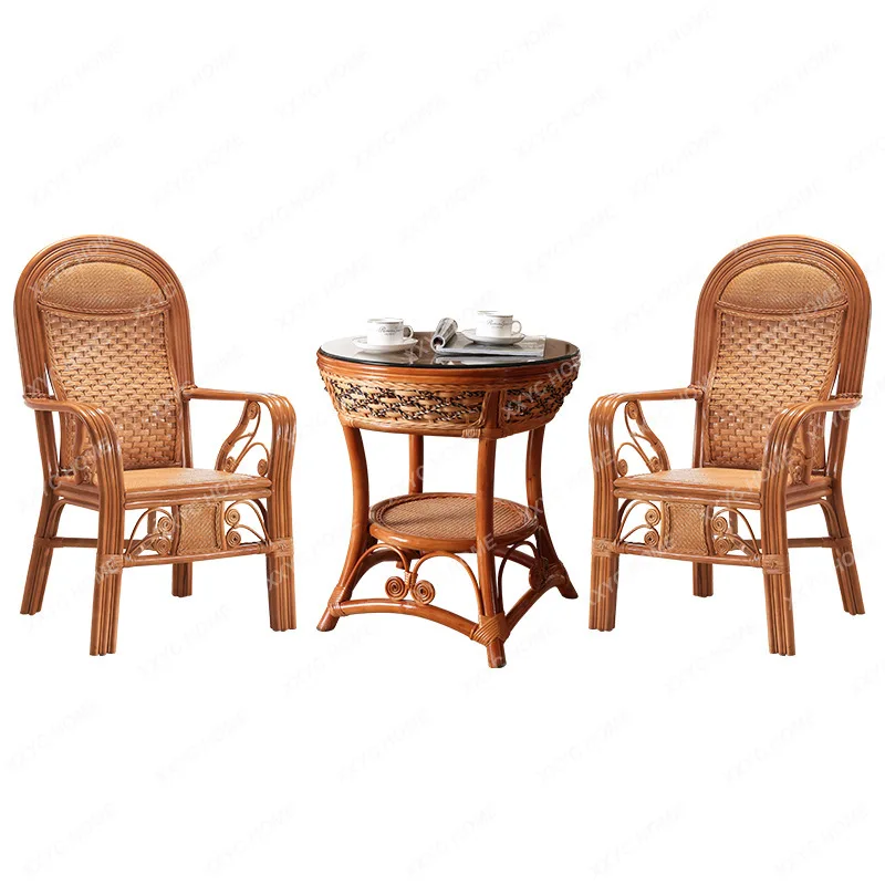 HHhot Sale Balcony Coffee Table Three-piece Table And Chair Combination Household Single Leisure Backrest Chair