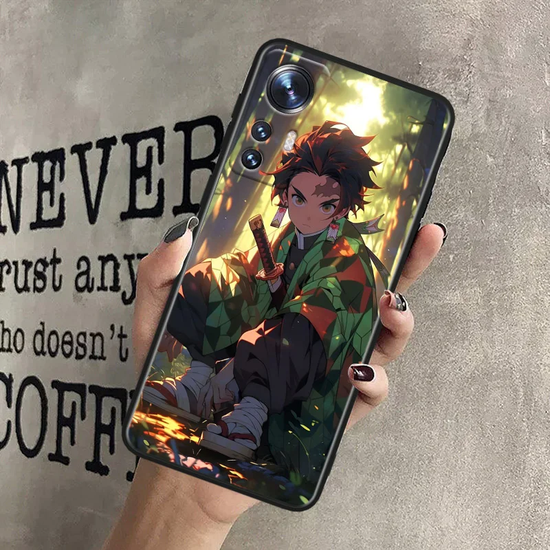 Demon Slayer Black Phone Case For Xiaomi Mi 11T (11T Pro) 11 12 13 14 X S T Lite Pro 5G Funda Silicone Soft Cover Shell Capa