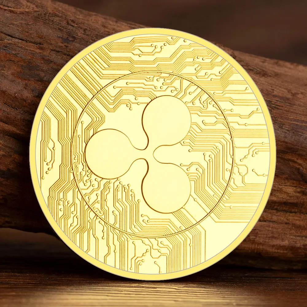 High Quality Ripple Golden/Silvery Plated Commemorative Coin Ripple XRP Physical Collection Coins Art Collectible Gift