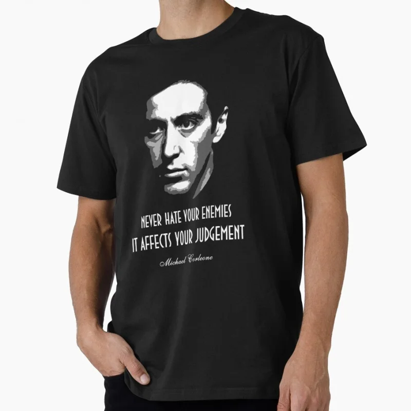 

Michael Corleone Retro Crime Movie The Godfather Gift t shirt 100% cotton O-Neck Short Sleeve Graphic clothes All size tee S-6XL