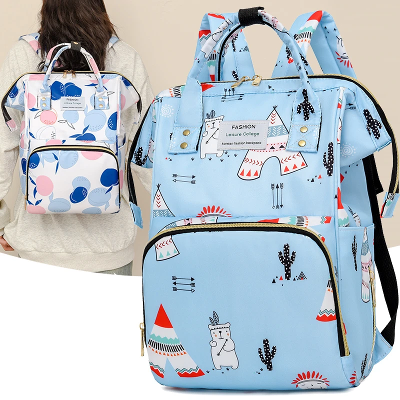 Mommy Bag 2024 new mother and baby bag large capacity cute cartoon fashion multi-functional backpack