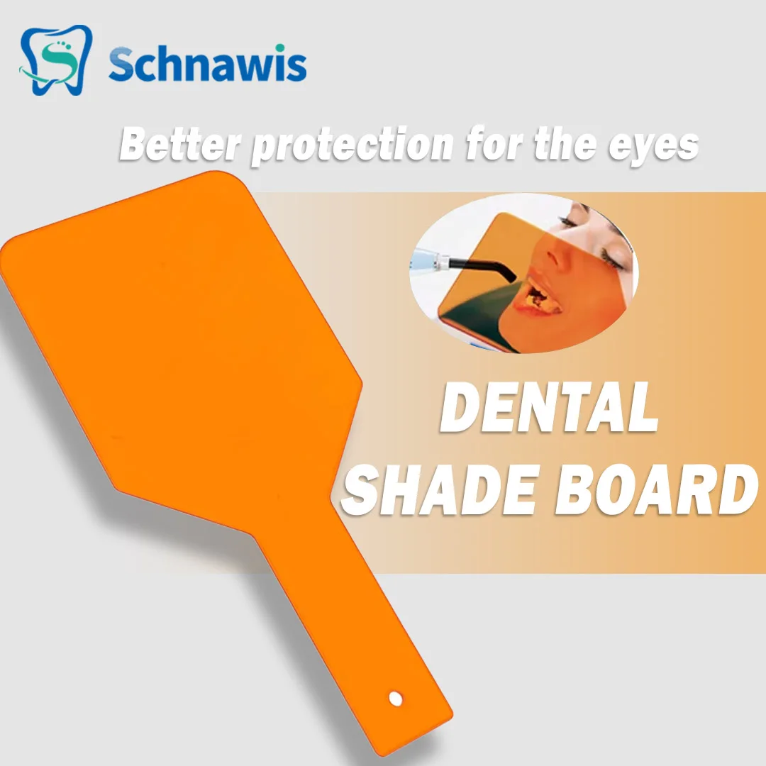 1Pc Dental Shade Board Eye Protector Hand Held Shield Plate Dentistry Lab Light Curing Lamp Filter Dentist Clinic Tool Shield