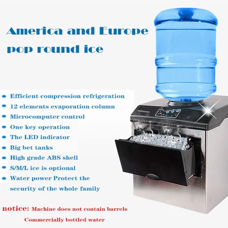 Portable Fully Automatic Home Ice Maker Home Bar Coffee Circular Bullet Machine