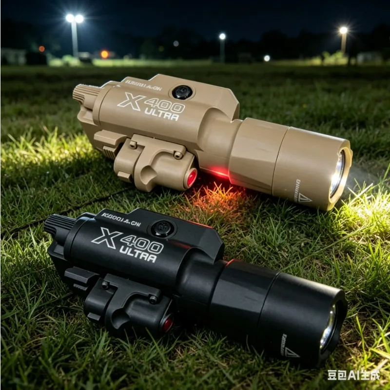 Tactical 2-in-1 X400U Flashlight Laser Sight High-brightness 20mm Rail For Toy Airsoft Guns Outdoor CS Game Equipment
