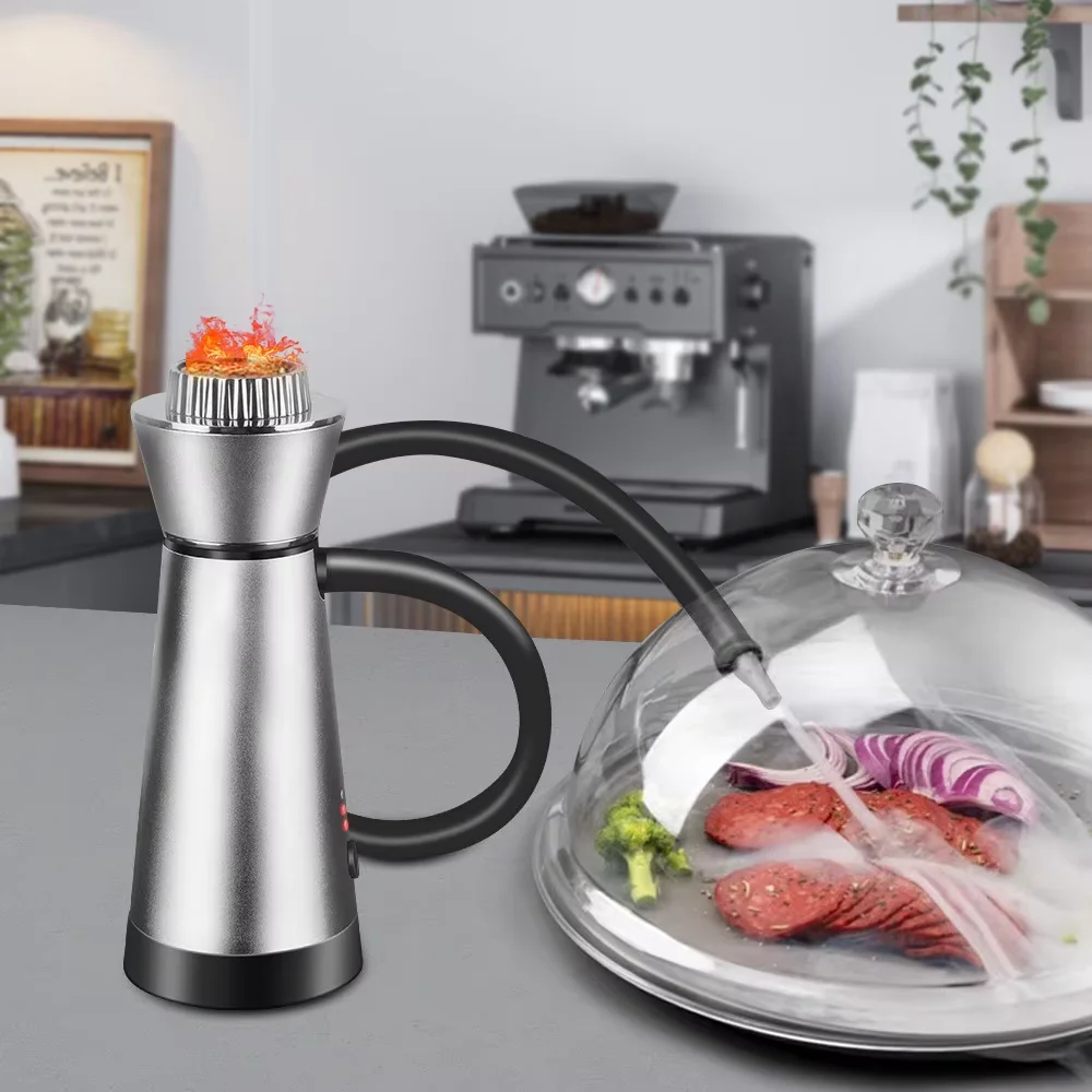 

For Meat BBQ Cocktails Kitchen Cooking Tools Added Flavor Smoker Infuser Molecular Cuisine Smoking Gun Portable