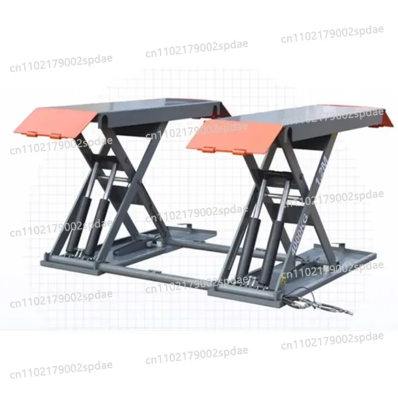 1.4m Extended Bridge 2m Four Cylinder Scissor Car Lift Hydraulic Auto Lifting Jack For Garage Vehicle Maintenance