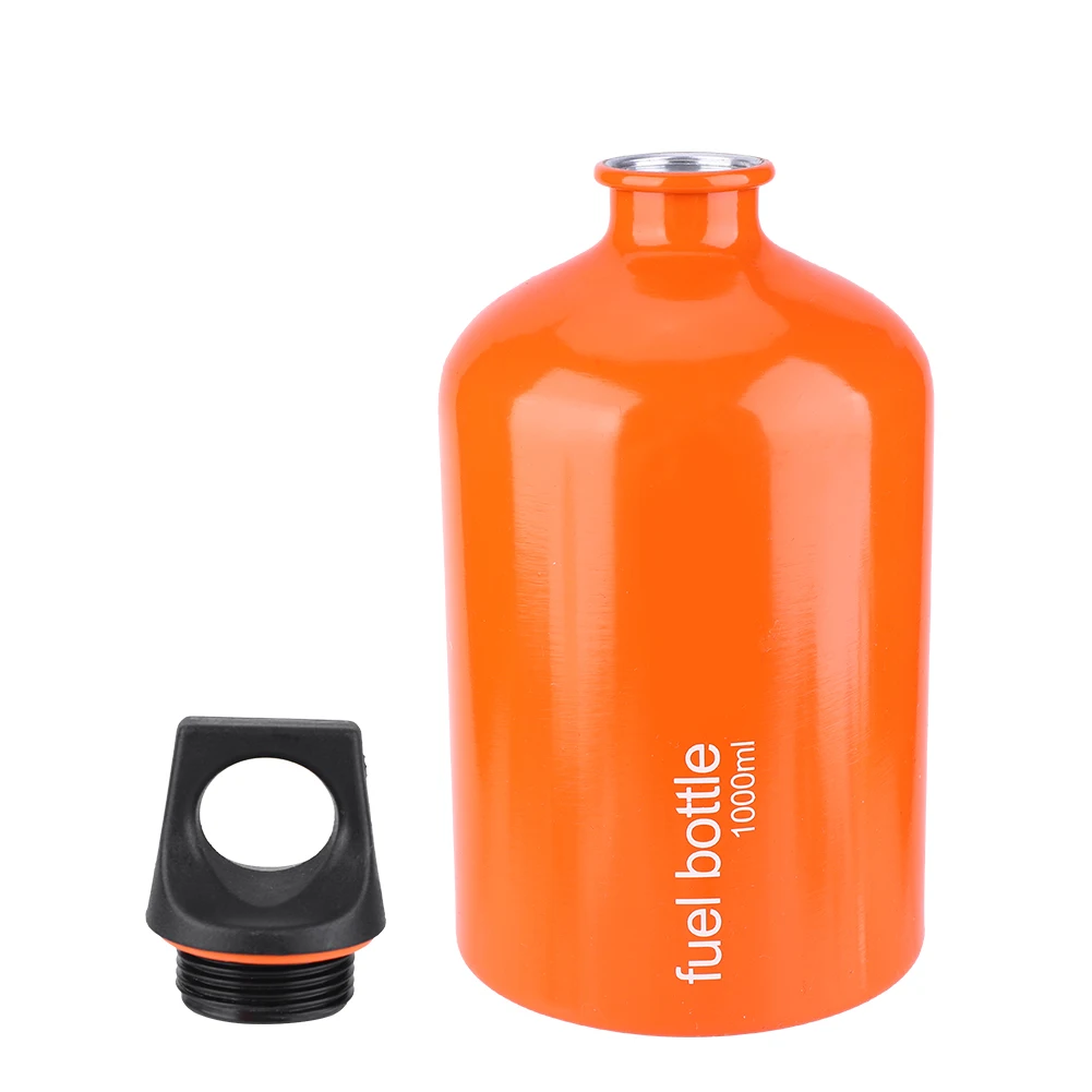 Portable Gas Stove Fuel Tank 1000ML Aluminum Fuel Container Outdoor Camping Fuel Storage Hiking Fuel Bottle for Hiking Adventure