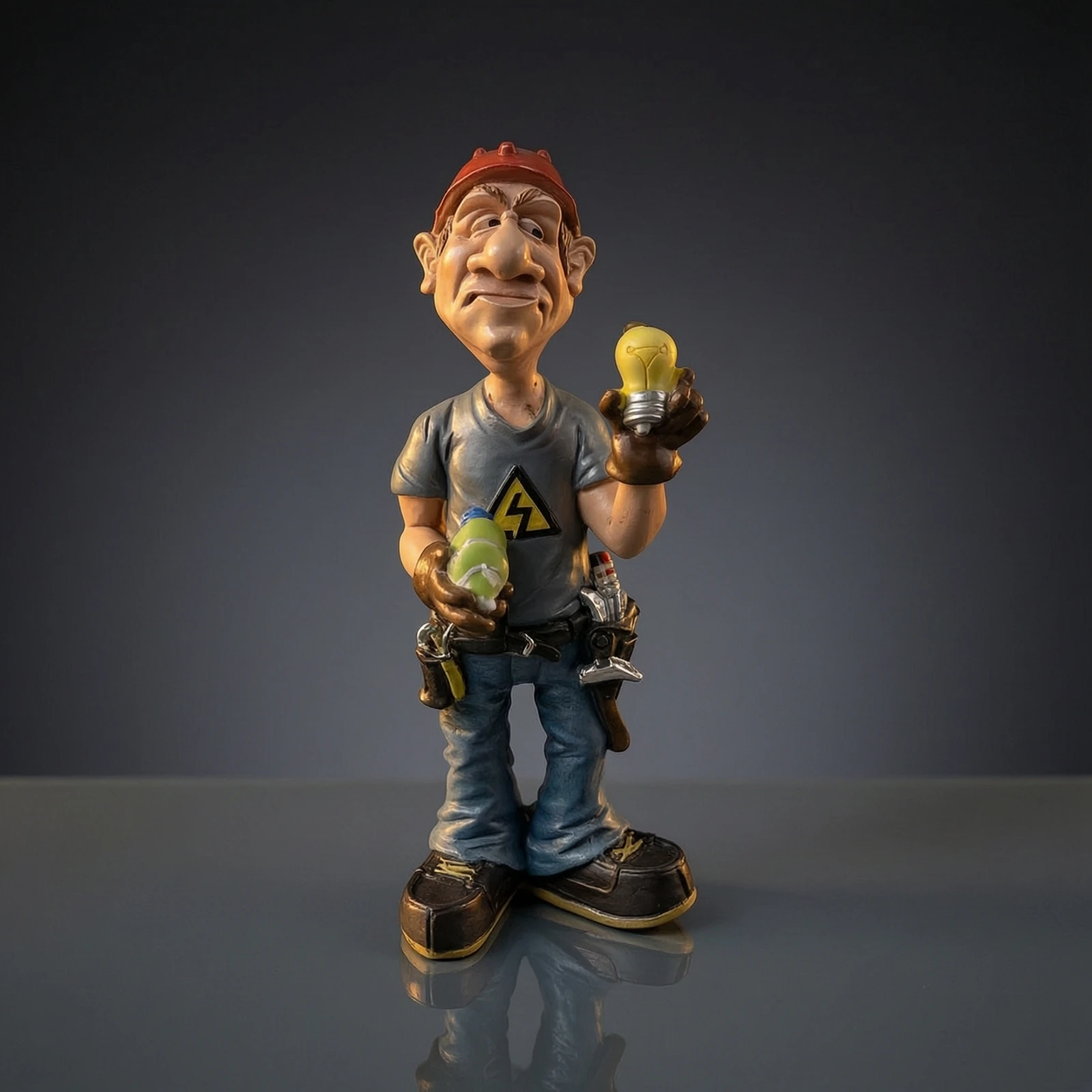 Tradesperson Figurine Hand-Painted Statue Sculpture Sculpted for Tradespeople, Desk, Office
