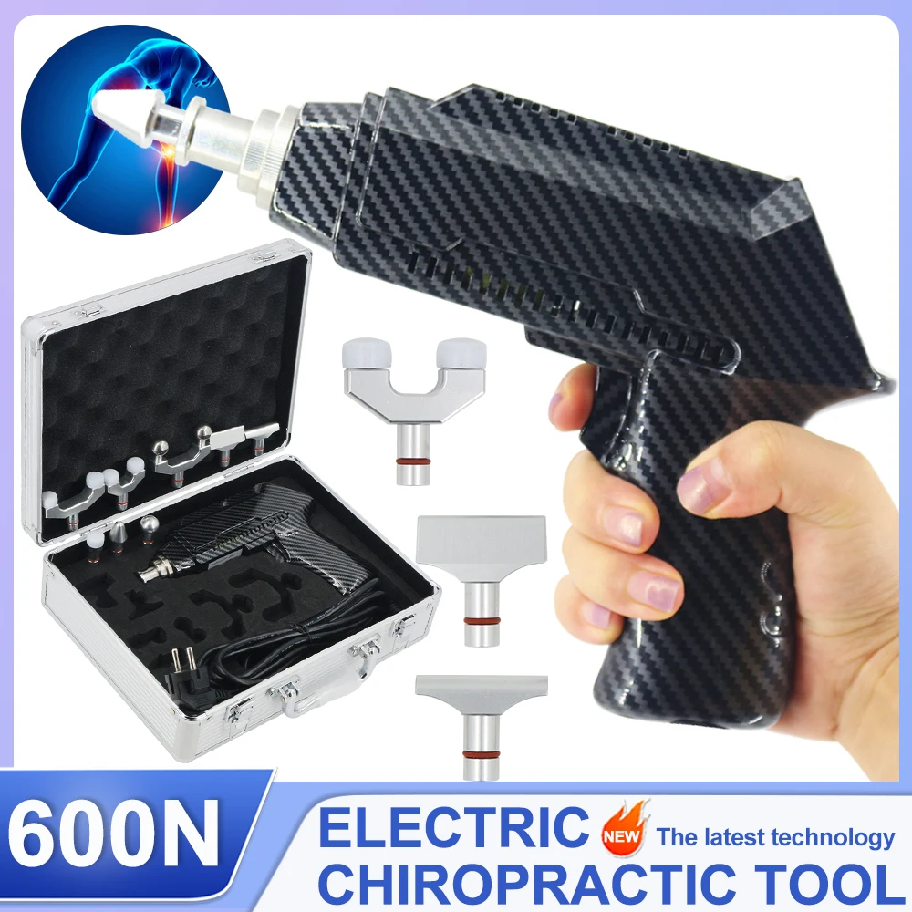 New 600N Electric Correction Gun Back Spinal Adjustable Instrument Impulse Spine Cervical Massager Chiropractic Adjusting Tools